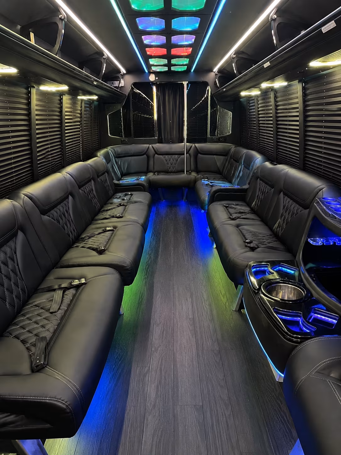 28 Passenger Party Bus Interior