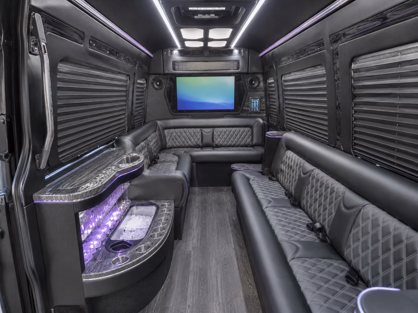 Round Rock Airport Shuttle & Transportation party bus exterior