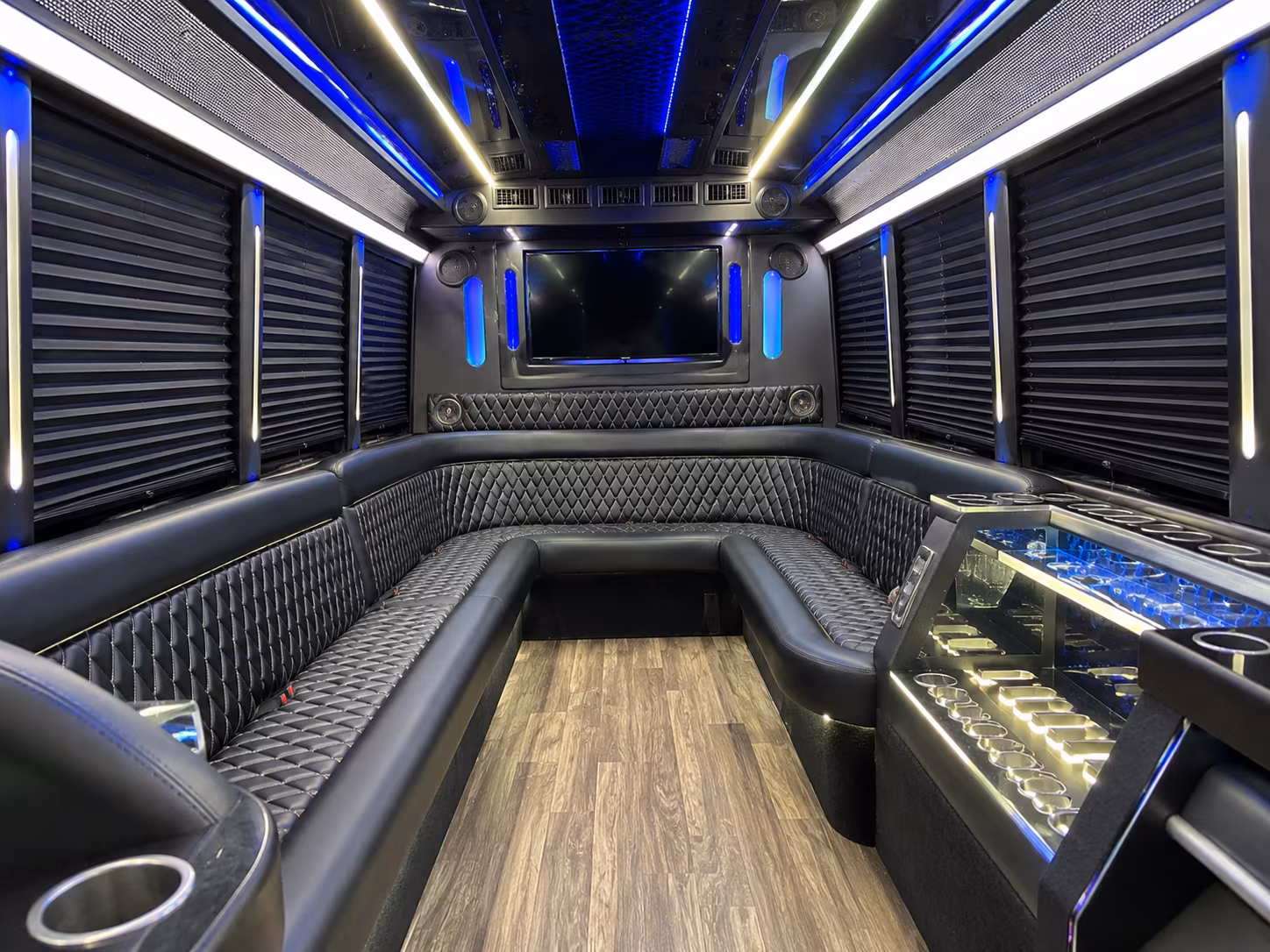 Round Rock Bachelor & Bachelorette Transportation party bus exterior