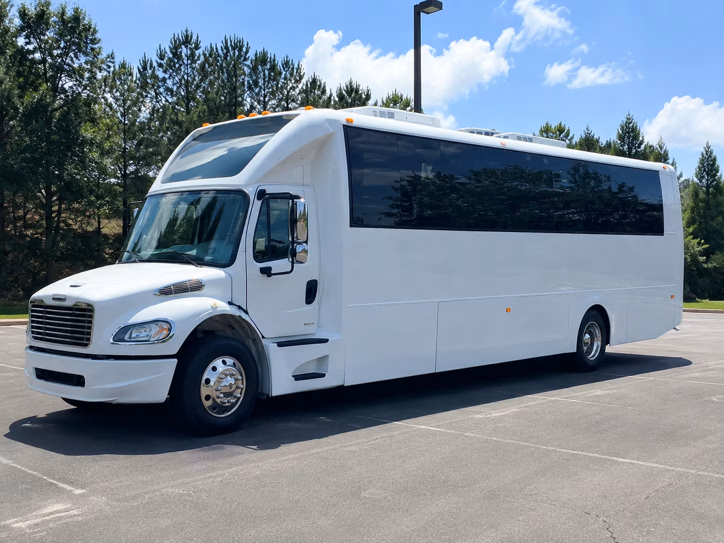Round Rock Private Event Transportation party bus exterior