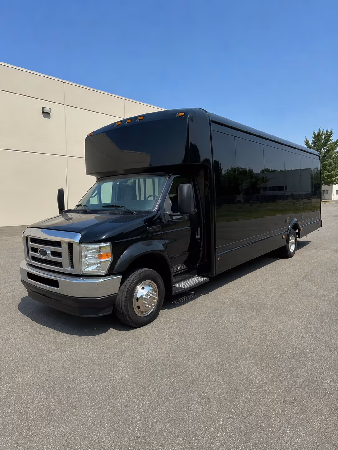 Round Rock Private Event Transportation party bus exterior