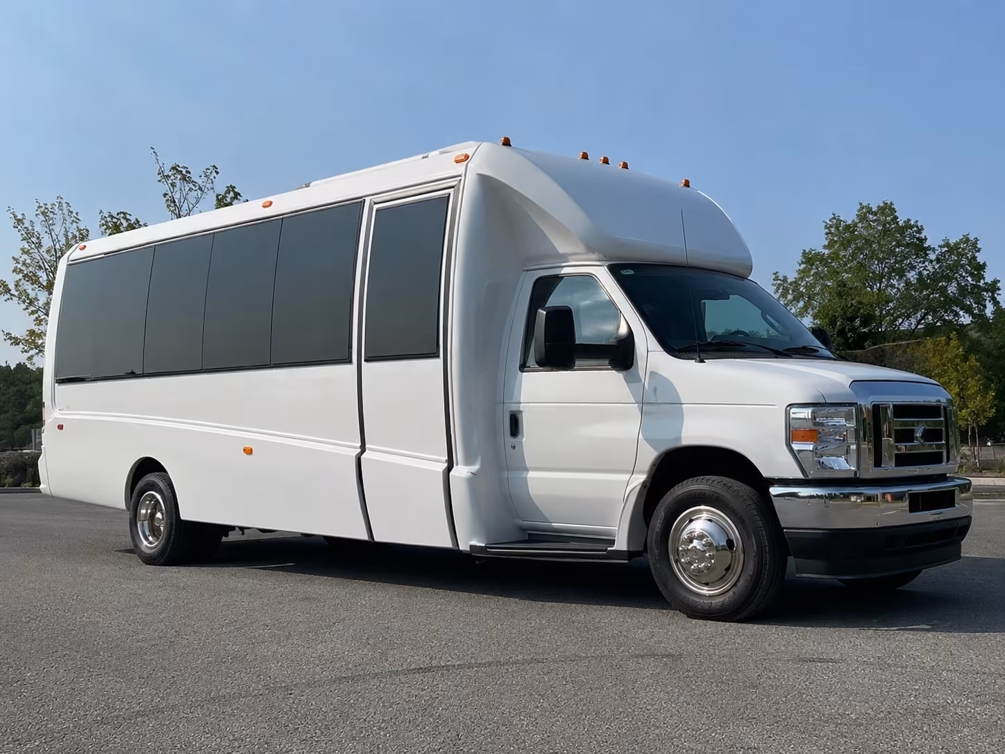 Round Rock Sporting Event Transportation party bus exterior