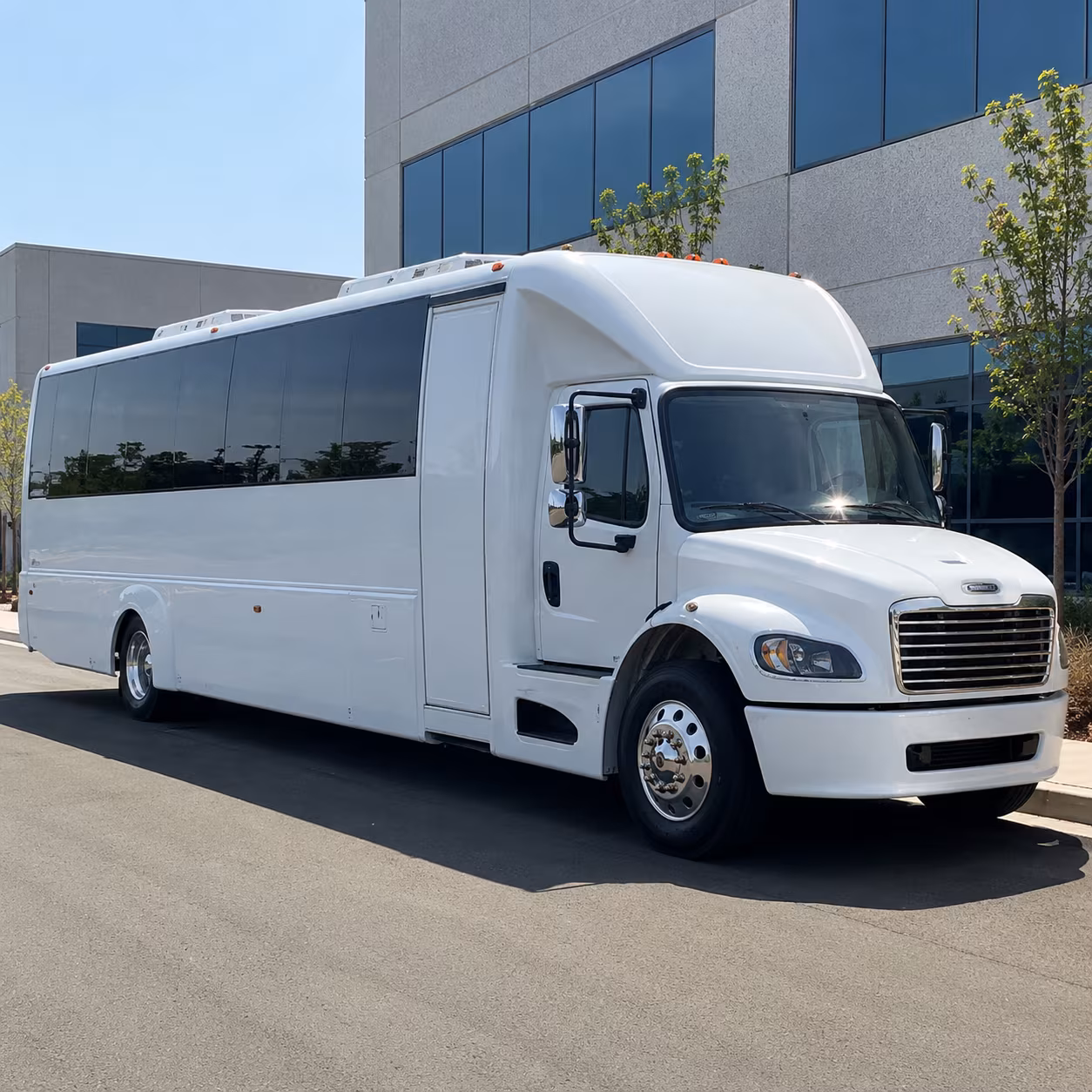 Round Rock Sporting Event Transportation party bus exterior