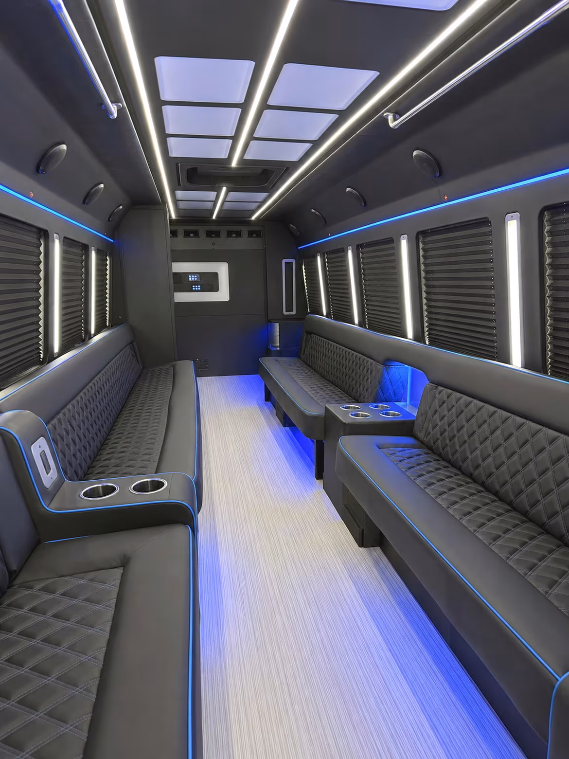Round Rock Wedding Transportation party bus interior