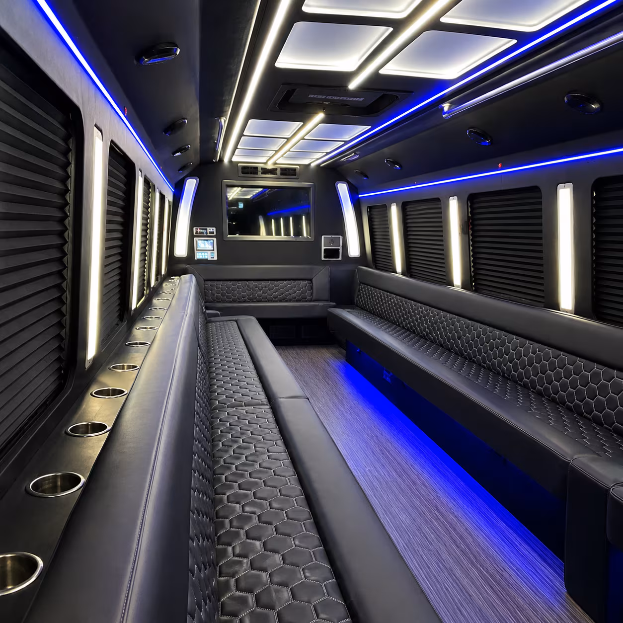 Round Rock Wedding Transportation party bus exterior