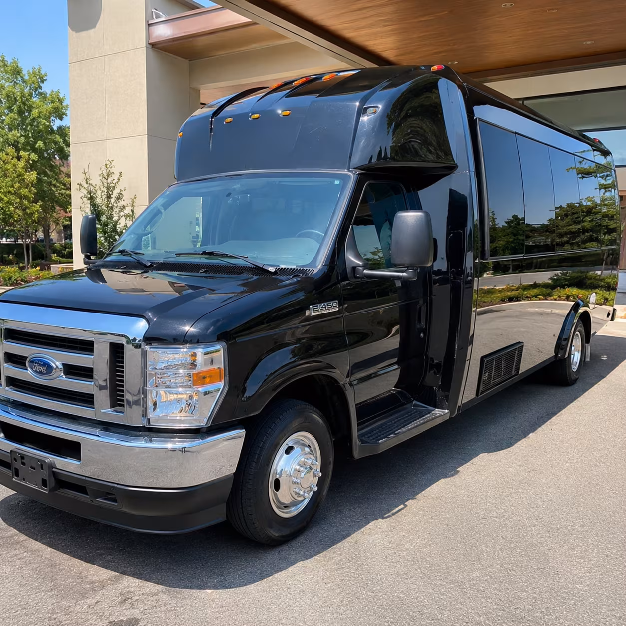 Round Rock Wedding Transportation party bus exterior