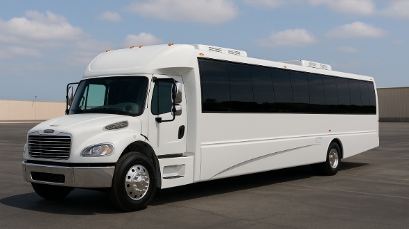 Exterior of Charter Bus Company Bryan's 20 Passenger Party Bus in Bryan