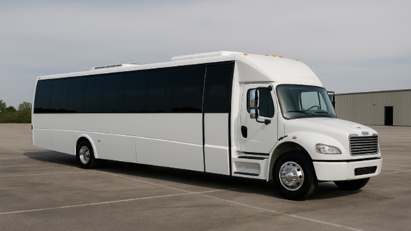 Exterior of Round Rock Party Bus Company's 20 Passenger Party Bus in Round Rock