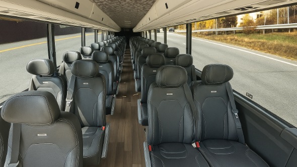 Interior of Charter Bus Company Round Rock's 25 Passenger Mini Bus in Round Rock