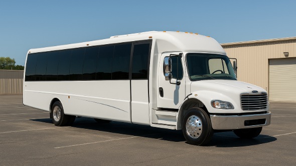 Exterior of Charter Bus Company Waco's 30 Passenger Party Bus in Waco