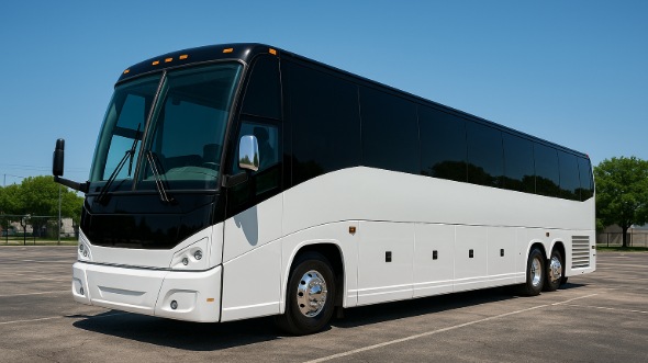 Exterior of Charter Bus Company Bryan's 50 Passenger Party Bus in Bryan