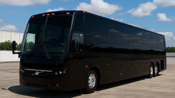 Exterior of Charter Bus Company Pflugerville's 50 Passenger Party Bus in Pflugerville